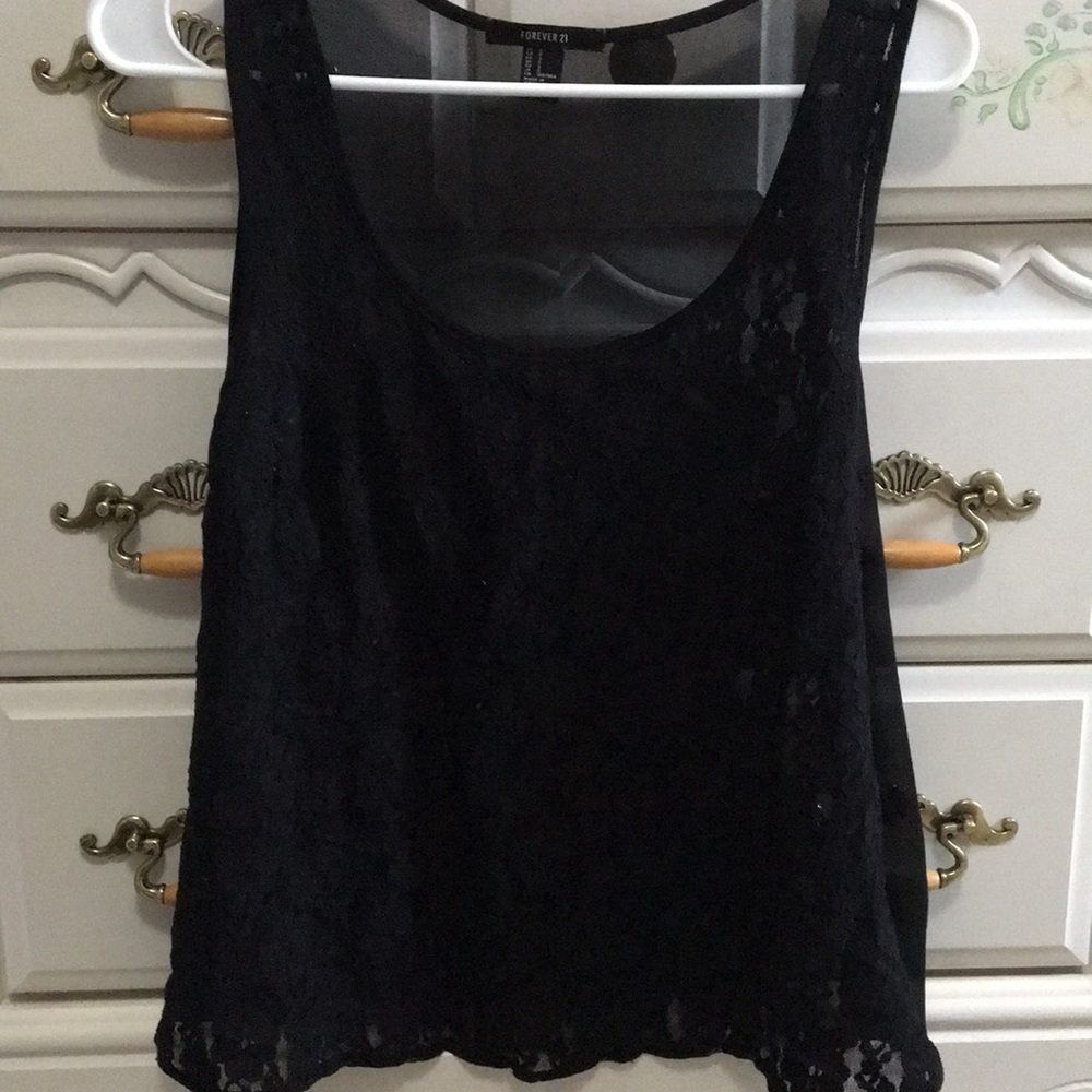 Black flowy tank top